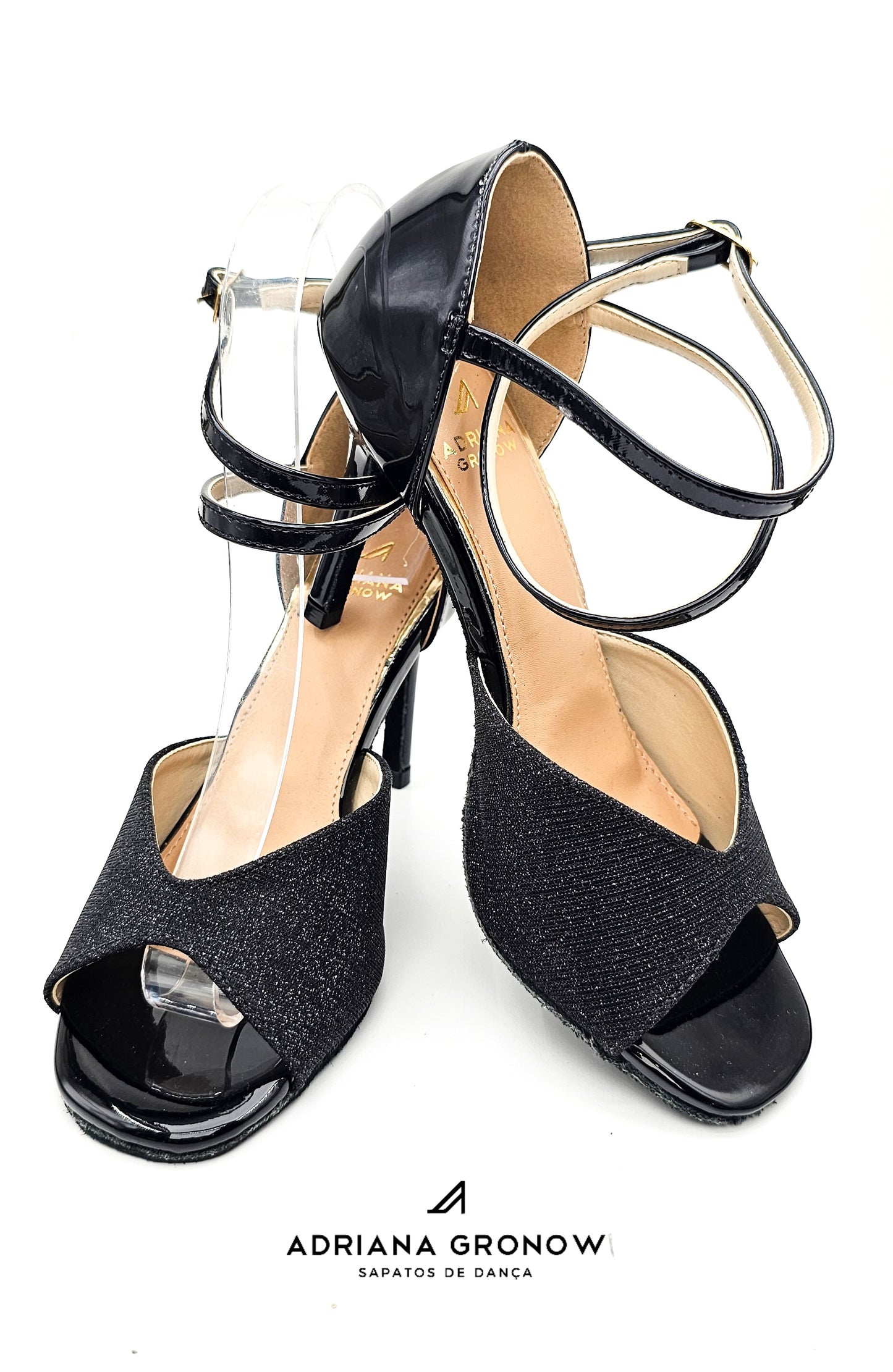 Model Poema black glitter (heel 8cm)